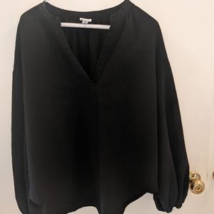 Peasant blouse black